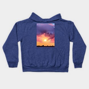 Sunset cat Kids Hoodie